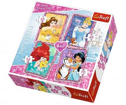 Globo (07323) Trefl Puzzle 4 In 1 Principesse