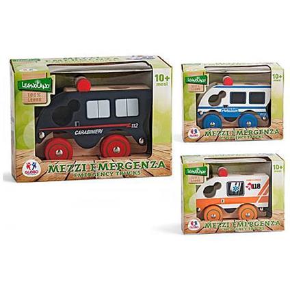 36201 Legnoland Rescue Mezzi di Soccorso in legno Giocattolo Modelli Assortiti