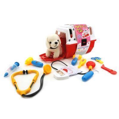 Cesta con Cane Peluche/Accessori Dottore - 2