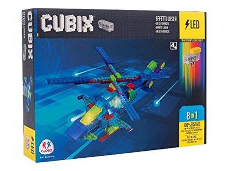 Globo 38332 Cubix Costruzioni Elicottero 8 in 1 con Effetti Laser