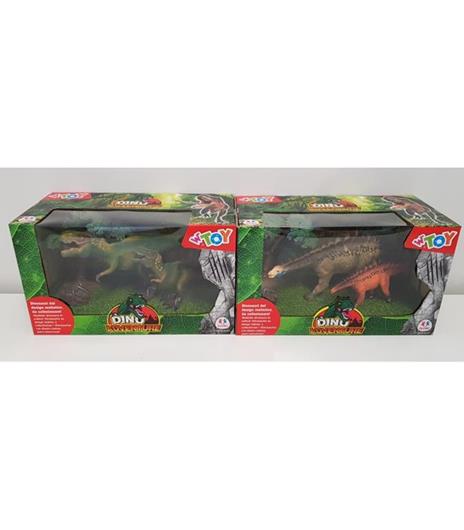 Animali dinosauri realistici set 2 pezzi con accessori 6 modelli
