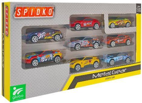 SPIDKO Set metal Gear Car 8 pz modellino 41493