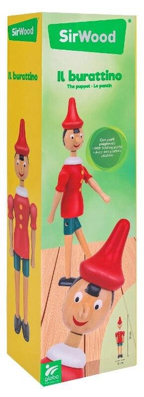 Sir Wood Pinocchio In Legno 30 cm - Globo - Veicoli - Giocattoli