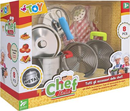 Pentoline In Metallo Con Accessori Cucina 8 Pz