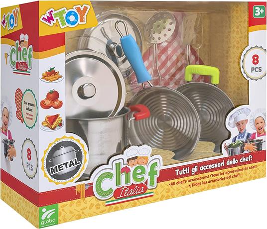 Pentoline In Metallo Con Accessori Cucina 8 Pz