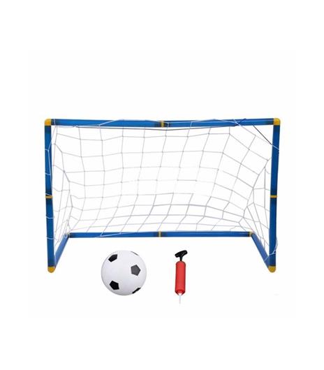 Set 2 Porte Con Reti Da Calcio 79x50x43 Cm Per Bambini Uso Esterno Con Accessori - 2
