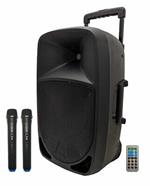 Diffusore Box Amplificato Ricaricabile 160 Watt con 2 Radiomicrofoni