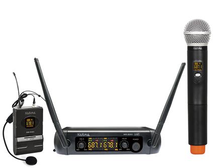 Doppio Radiomicrofono Palmare+Lavalier Wireless Uhf