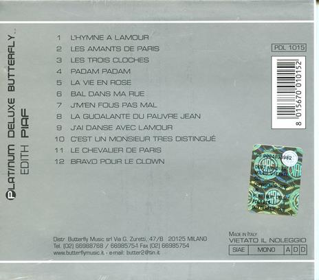Edith Piaf (Digipack) - CD Audio di Edith Piaf - 2