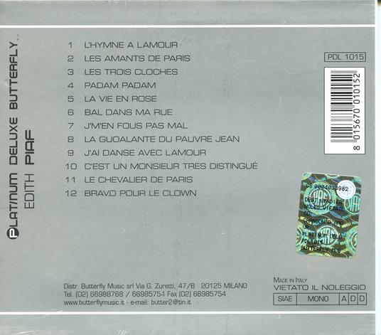 Edith Piaf (Digipack) - CD Audio di Edith Piaf - 2