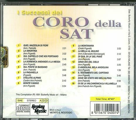 I successi del coro della SAT - CD Audio di Coro della SAT - 2