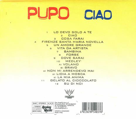 Ciao - CD Audio di Pupo - 2