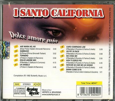 Dolce amore mio - CD Audio di Santo California - 2