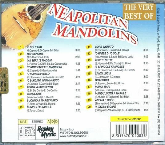 The Very Best of Neapolitan Mandolins - CD Audio - 2
