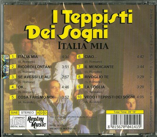Italia mia - CD Audio di Teppisti dei Sogni - 2
