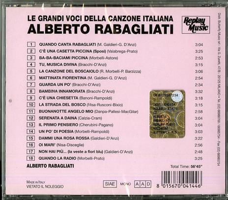 Le grandi voci della canzone italiana - CD Audio di Alberto Rabagliati - 2