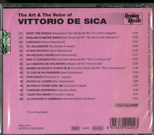 The Art & the Voice of Vittorio De Sica - CD Audio di Vittorio De Sica - 2