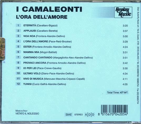 L'ora dell'amore - CD Audio di Camaleonti - 2