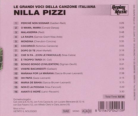 Le grandi voci della canzone italiana - CD Audio di Nilla Pizzi - 2