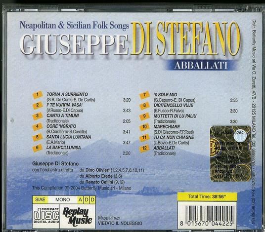 Abballati - CD Audio di Giuseppe Di Stefano - 2