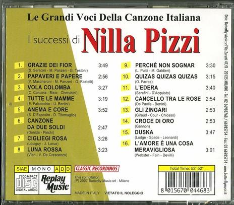 I successi - CD Audio di Nilla Pizzi - 2