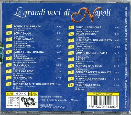 Le grandi voci di Napoli - CD Audio - 2