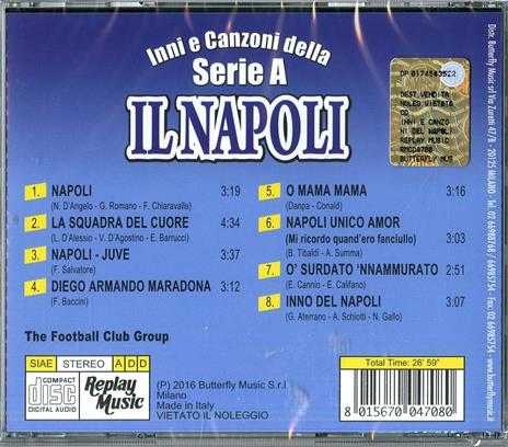 Inni e canzoni della Serie A. Il Napoli - CD Audio - 2