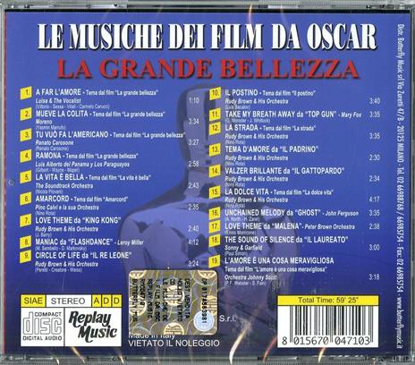 Le Musiche Dei Film da Oscar. La Grande Bellezza (Colonna sonora) - CD Audio - 2