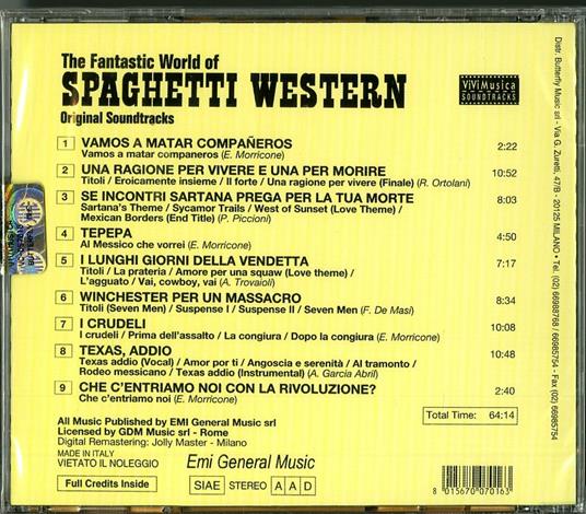 Spaghetti Western (Colonna sonora) - CD Audio - 2
