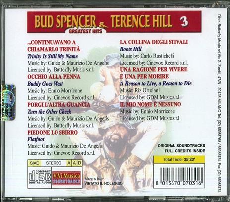 Bud Spencer & Terence Hill Greatest Hits 3 (Colonna sonora) - CD Audio - 2