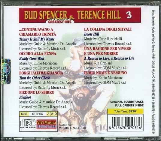 Bud Spencer & Terence Hill Greatest Hits 3 (Colonna sonora) - CD Audio - 2