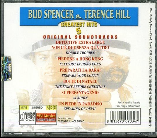 Bud Spencer & Terence Hill Greatest Hits 5 (Colonna sonora) - CD Audio - 2