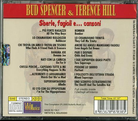 Bud Spencer & Terence Hill. Sberle, Fagioli e Canzoni (Colonna sonora) - CD Audio - 2
