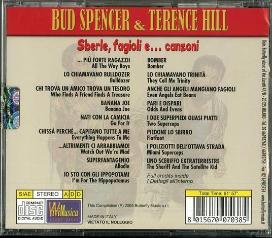 Bud Spencer & Terence Hill. Sberle, Fagioli e Canzoni (Colonna sonora) - CD Audio - 2