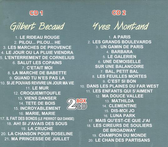Da Mes mains a C'est si bon - CD Audio di Gilbert Bécaud,Yves Montand - 2