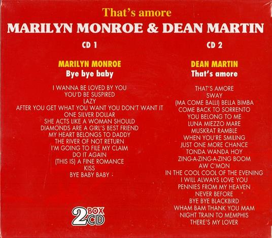 That's Amore - CD Audio di Dean Martin,Marilyn Monroe - 2