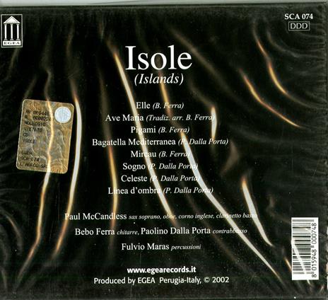 Isole (Islands) - CD Audio di Paul McCandless,Paolino Dalla Porta,Bebo Ferra,Fulvio Maras - 2