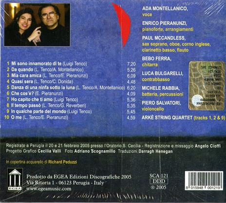 Danza di una ninfa - CD Audio di Enrico Pieranunzi,Ada Montellanico - 2