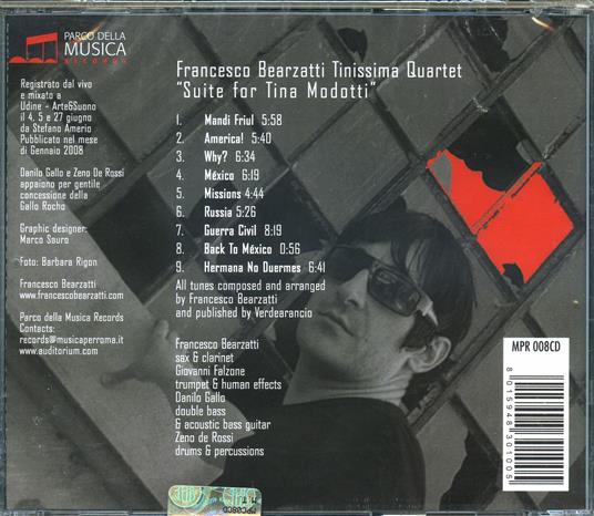Suite for Tina Modotti - CD Audio di Francesco Bearzatti,Tinissima Quartet - 2