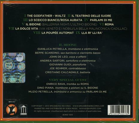 Il Bidone. Omaggio a Nino Rota - CD Audio di Gianluca Petrella - 2