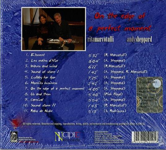 On the Edge of a Perfect Moment - CD Audio di Rita Marcotulli,Andy Sheppard - 2