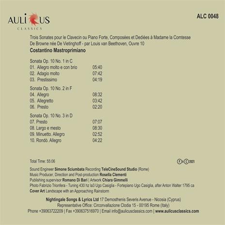 Piano Sonatas vol.2 op.10 - CD Audio di Ludwig van Beethoven,Costantino Mastroprimiano - 2