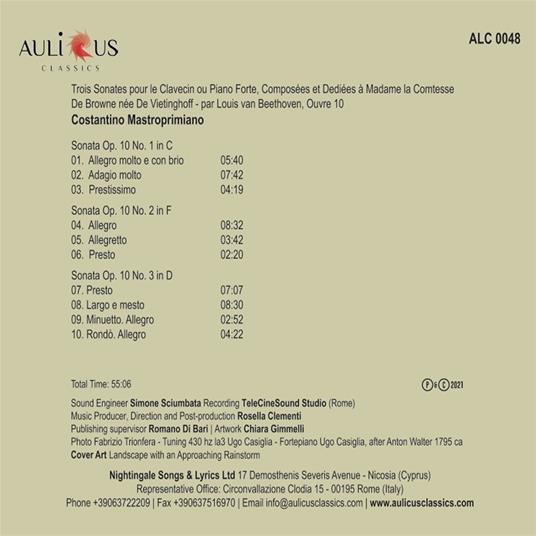 Piano Sonatas vol.2 op.10 - CD Audio di Ludwig van Beethoven,Costantino Mastroprimiano - 2