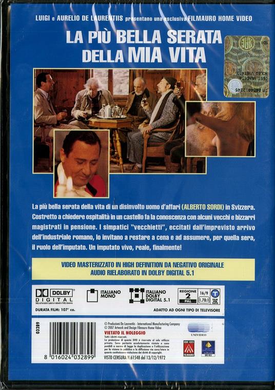 La più bella serata della mia vita di Ettore Scola - DVD - 2