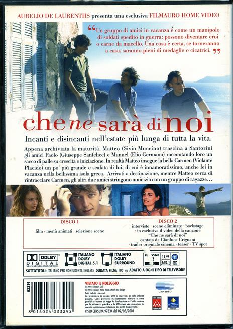 Che ne sarà di noi (2 DVD) di Giovanni Veronesi - DVD - 2