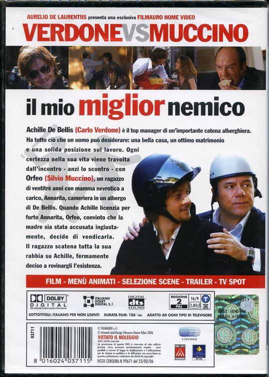 Il mio miglior nemico (1 DVD) di Carlo Verdone - DVD - 2