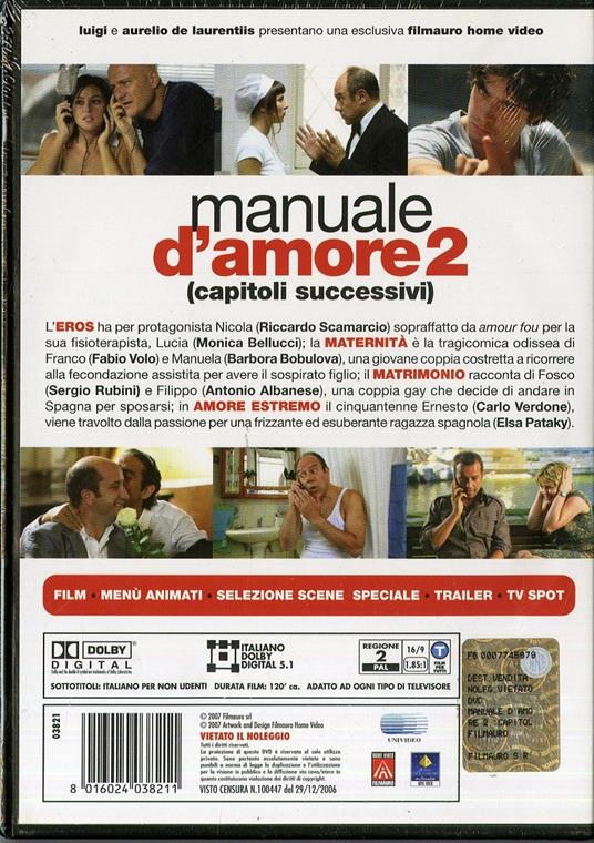 Manuale d'amore 2. Capitoli successivi (1 DVD) di Giovanni Veronesi - DVD - 2