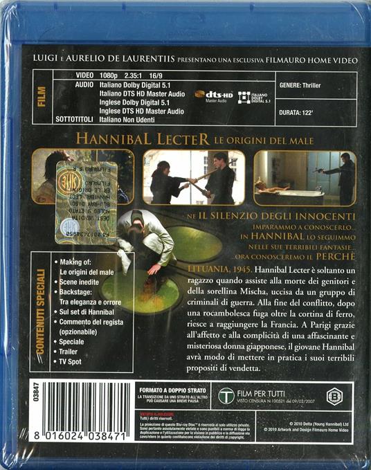 Hannibal Lecter. Le origini del male di Peter Webber - Blu-ray - 2