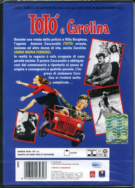 Totò e Carolina di Mario Monicelli - DVD - 2