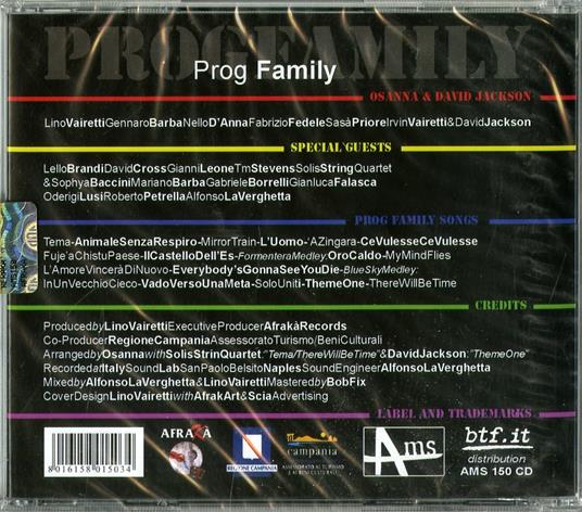 Prog Family (Featuring David Jackson) - CD Audio di Osanna - 2